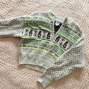 BDG Knit Sweater with Bear Pattern